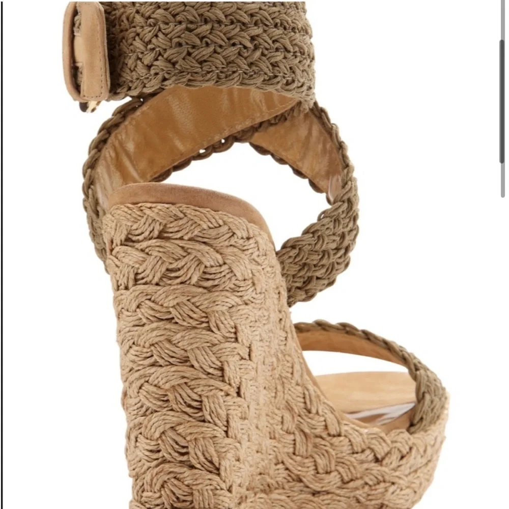NWT Stuart Weitzman Alex Crochet Wedge - Picture 2 of 6